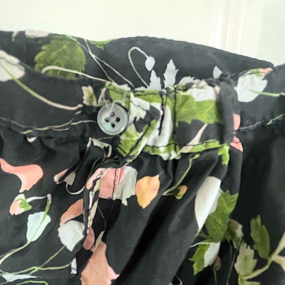J. Crew Liberty Black Floral Women's Top - Picture 8 of 10